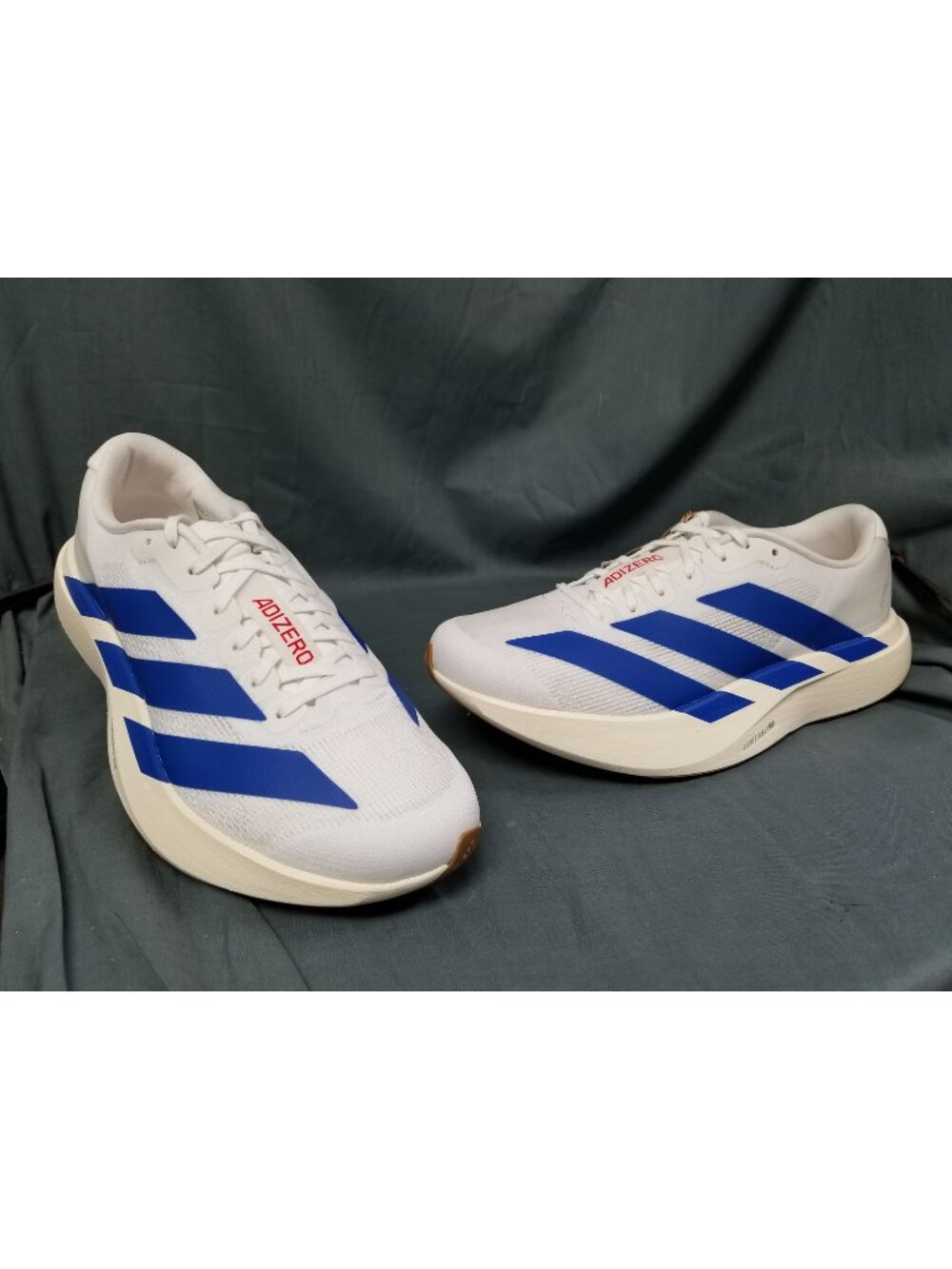 Adidas Adizero Evo SL M White Royal Blue Men's Size 10.5 NEW NO BOX!